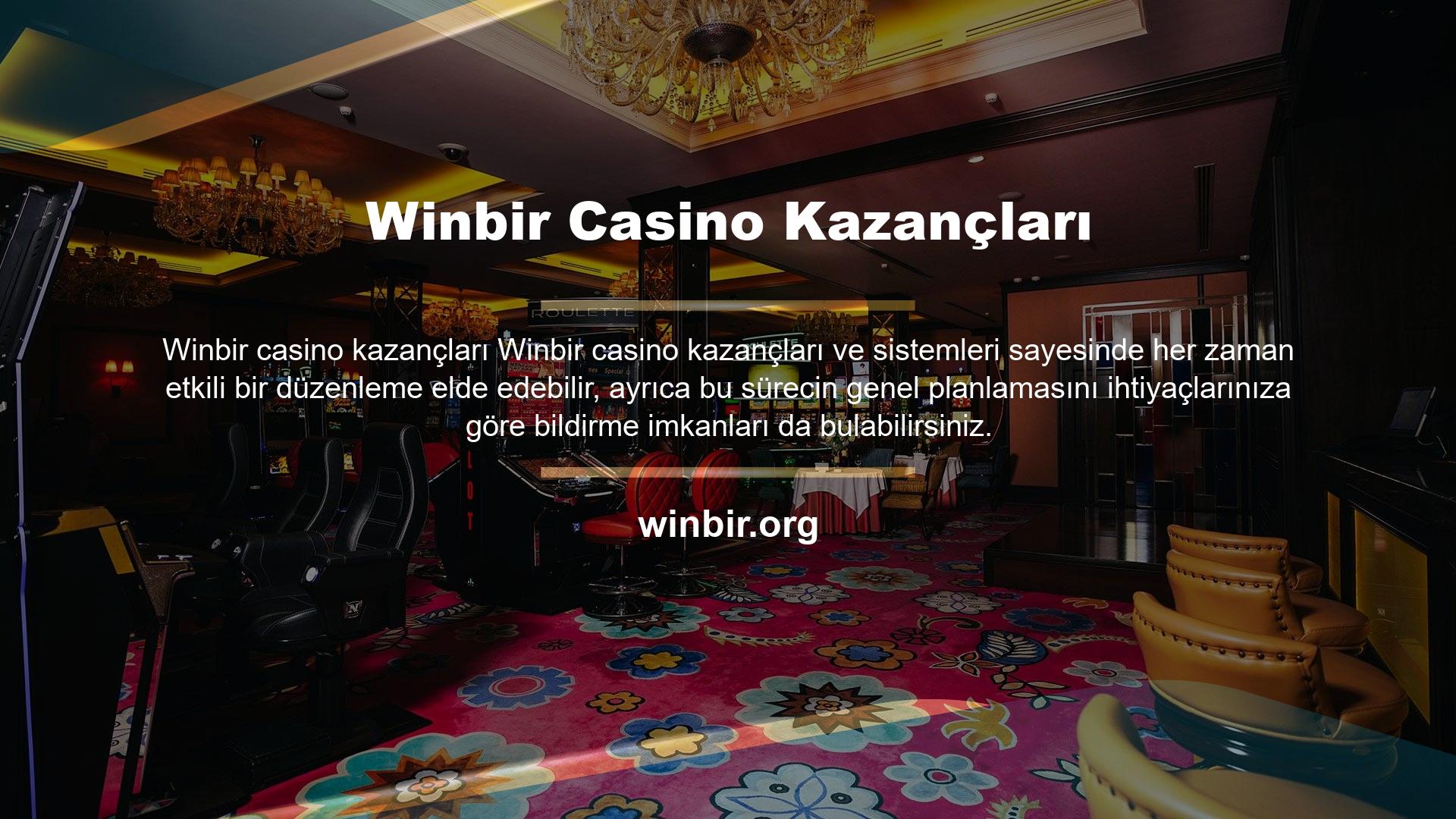 Winbir Casino Kazançları