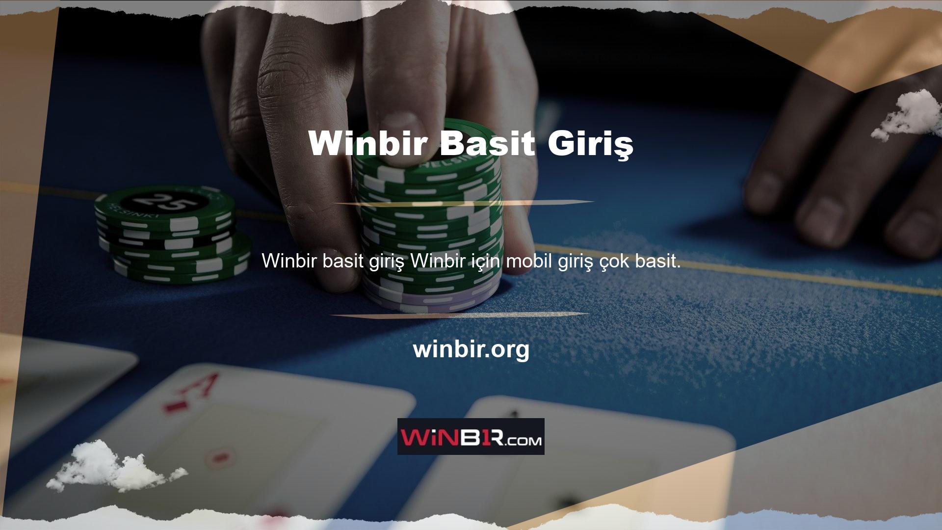 Winbir telefonunuzda veya tabletinizde oyun oynamanızı sağlayan bir web sitesidir